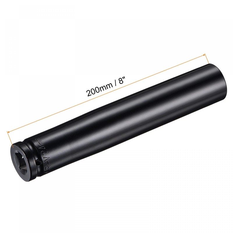 sourcing map 1/2" Drive by 24mm Deep Impact Socket, Heat-Treated