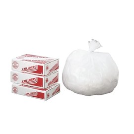 Pitt Plastics 6 mic Trash Bags, 10 gal, 24"H x 24"W, Clear, 1000 Bags