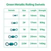 Sea fishing extra strong metallic green power swivels (2# Pack