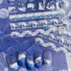 1 Pcs Summer Nail Art Stickers Decals 5D Embossed Waves