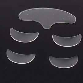 YUYTE Parches de Silicona para Arrugas, 5 Piezas Almohadilla Facial Reutilizable para Ojos, Parche de Elevación de Piel Lavable, Parches Cutaneos, Herramientas para el Cuidado de la Piel de la Cara
