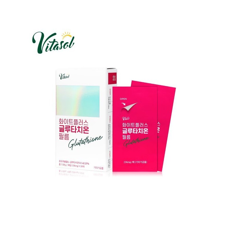 Vitasol 비타솔화이트플러스 글루타치온 필름 X 1통(30매) VitaSol White Plus Glutathione