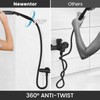 Newentor Shower Head with Hose (Black)