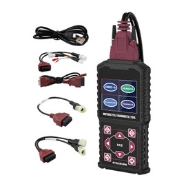 Motorcycle System Diagnostic Test Measurement Tools M3-A Motorcycle Fault Code Readers Scan Tools Moto Diagnostic Test Measurement Tools Compatible for Yamaha 2/3/4P,Kawasaki 4-6P,Honda 4P,OBDII 16P