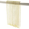 Gold Shower Curtain Hooks, 55 Inch Ball Chain Design, 12