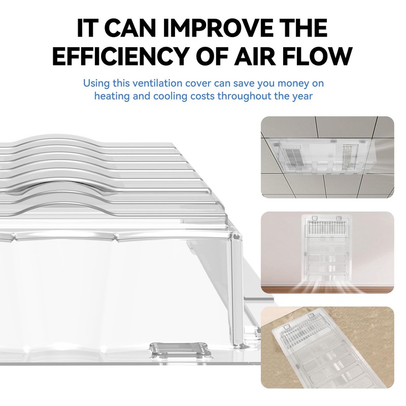 Sideways Magnetic Vent Extender for Under Furniture, Floor Resiter Vent