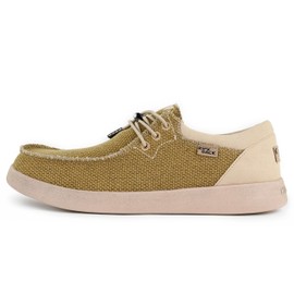 Kickback Haven Shoes - Men's Moccasins - Lightweight, Laced and Casual, Mustard Canvas, 44 EU