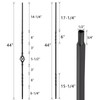 Vilstomes Wrought Iron Balusters, 10 Pack Metal Deck Spindles, 1/2"
