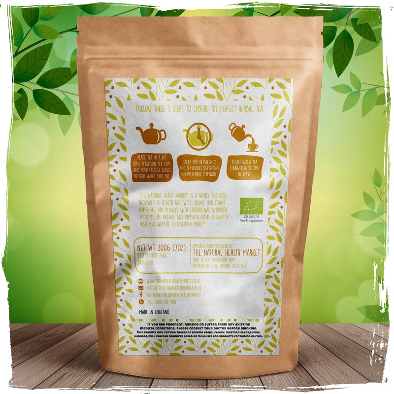 Organic Ginger Loose Tea by The Natural Health Market (200g)