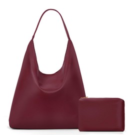GSenhui Suede Tote Bag, Large Shopper Bag, Women's Handbag, Hobo Bag, Plain Bag, Slouchy Bag, Shoulder Bag, Large Shoulder Bag, Handbags, Brown, B5-burgundy