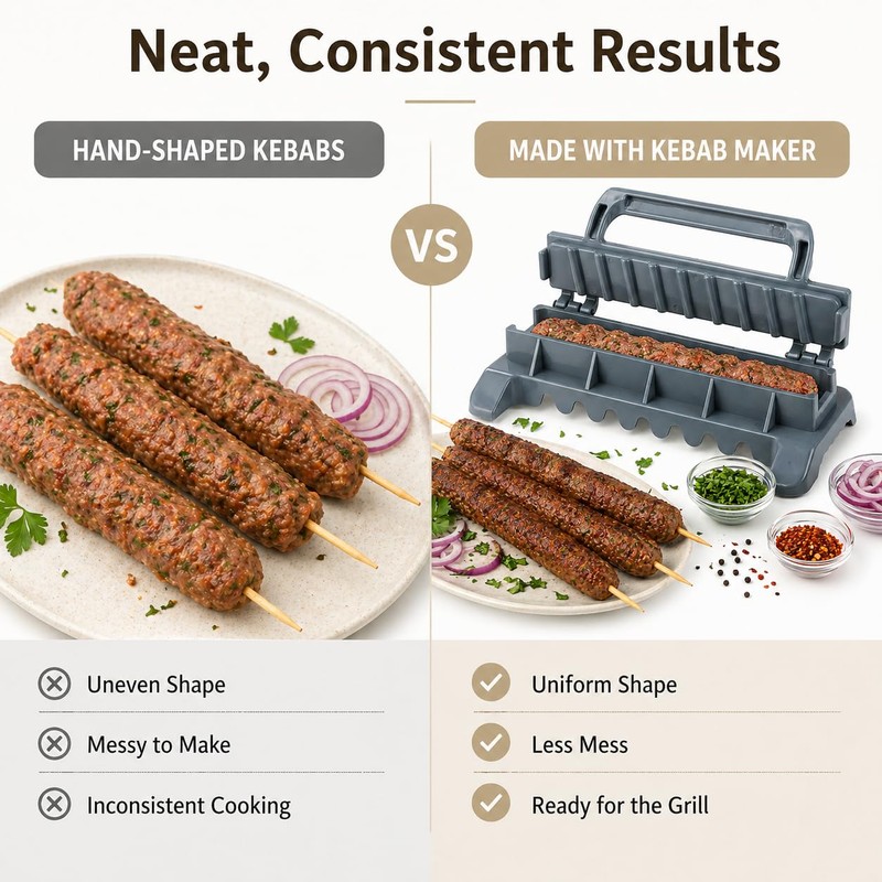 Kebab Maker Machine, Plastic Kebab Maker Press Machine, Manual Kabob