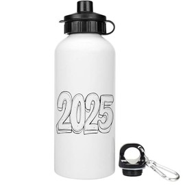 Azeeda 600ml 'Year 2025' Reusable Water/Drinks Bottle (WT00081344)