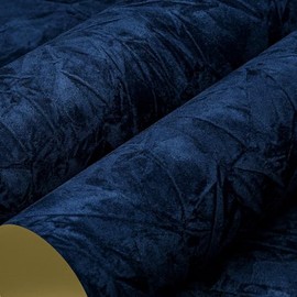 LACHEERY - Papel pintado de terciopelo azul marino con textura de terciopelo flocado autoadhesivo para cajones de pared, papel de contacto de tela azul para cajones de pared, revestimiento de joyero