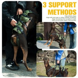 BINGPET Dog Lift Harness for Medium Dogs,Full Body Support Rehabilitation Dog Sling Carrier with Handles,Reflective Multifunctional Mobility Assistance Vest for Senior Pets Joint Injuries,Arthritis,M
