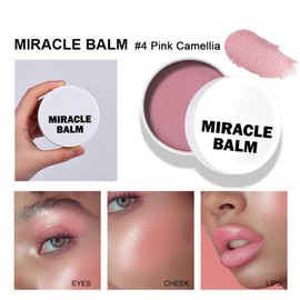 Blush Cream - Miracle Lip Balm - Eyeshadow Cream - Natural Glow And Smooth Blush for Cheek Makeup - Multi-purpose Blusher - Hydrating - Creamy Texture - Lightweight (01: Natural)
