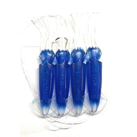 Squid Daisy Chain Trolling Fishing Lure and Teaser Combo with No.8 Stainless Steel trolling Hook (Hot Pink)