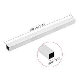 TOP-VIGOR 4Pcs 6063 Aluminum Square Tube, 20mm x 20mm x 1.5mm Wall Thickness 300mm Length Aluminum Tubing Seamless Straight Pipe Metal Tube for Machinery Frame Construction DIY Projects