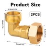 Pack of 2 Brass Movable Screw Connections, 1 Inch Brass