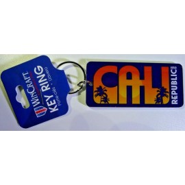 NEW Key Ring California Republic Key Chain Back side is Mirror