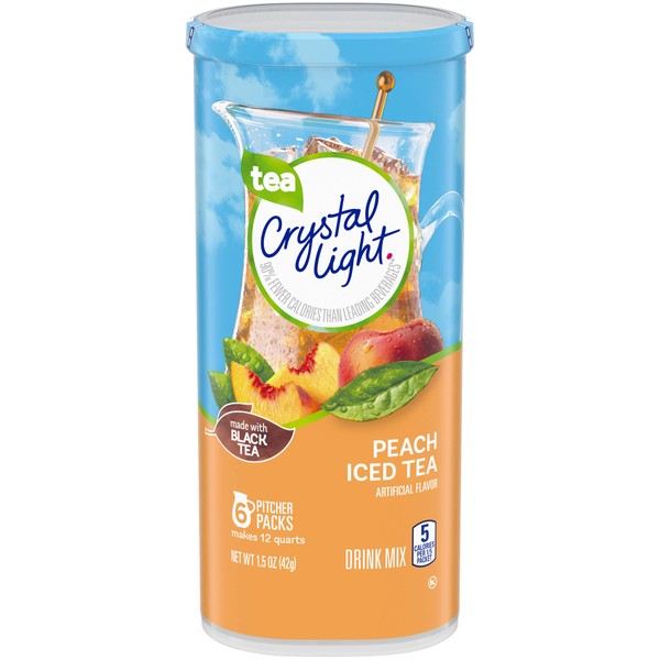 Crystal Light Peach Iced Tea Drink Mix (6 Pitcher Packets)