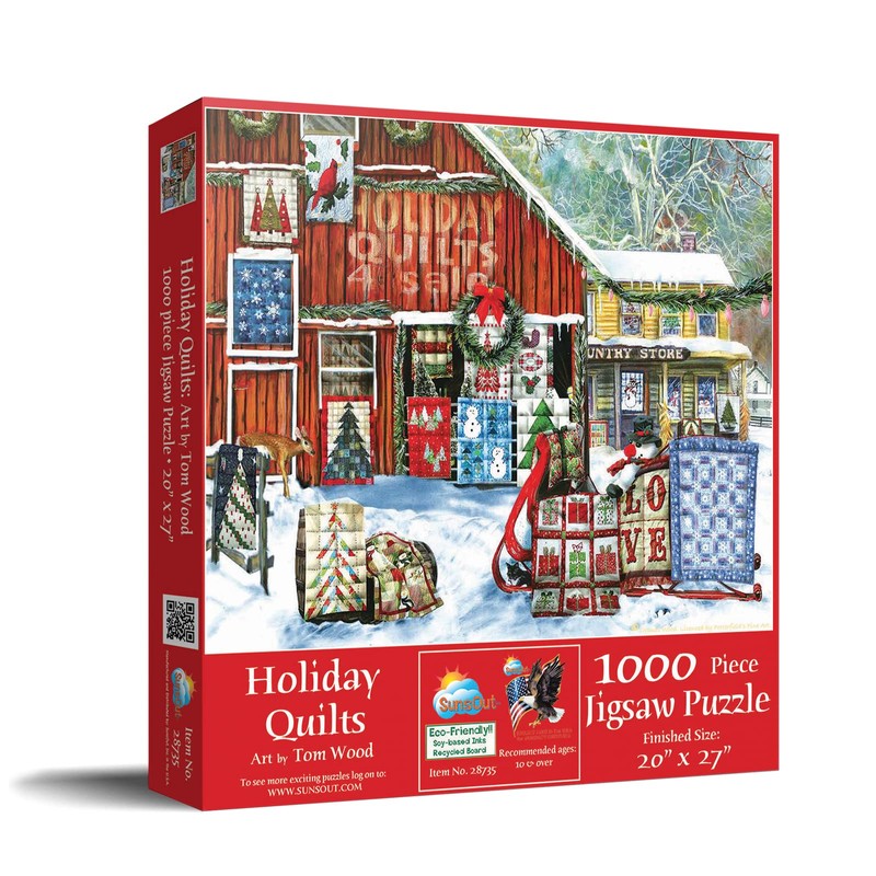 SUNSOUT INC - Holiday Quilts - 1000 pc Jigsaw Puzzle