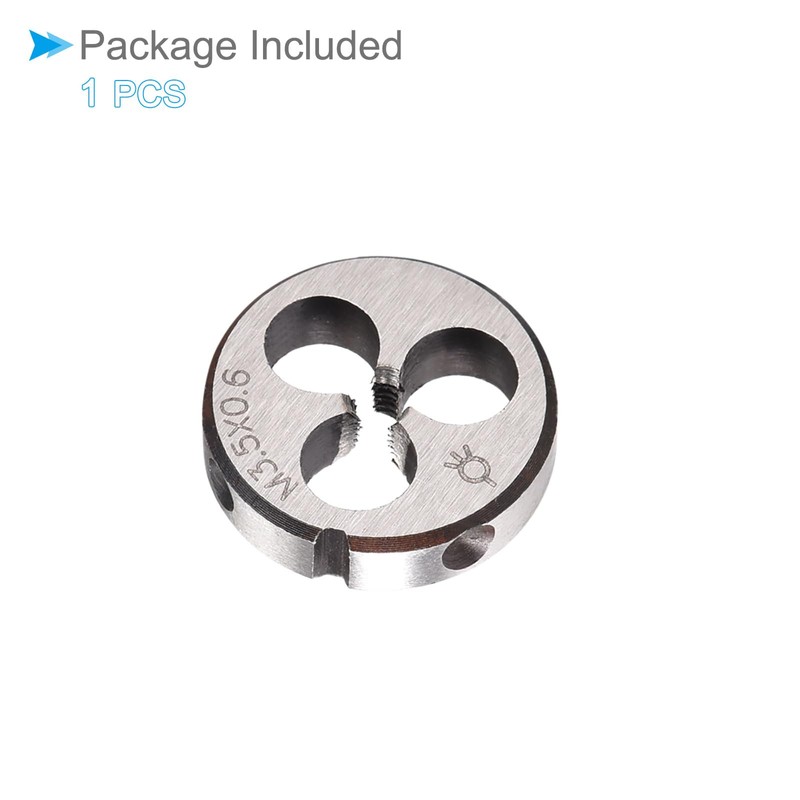 CoCud Metric Adjustable Round Die, M3.5 X 0.6, Alloy Steel