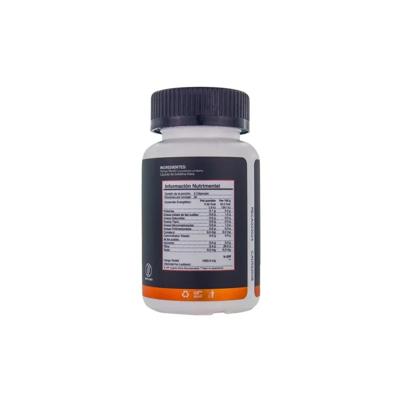 A4h Hongo Reishi 90 Cáps Antioxidante Antiinflamatorio Sabor Sin Sabor