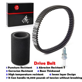 MOTO1988 Heavy Duty Drive Belt and Air Filter Foam For Yamaha Grizzly 400 450 2007-2014 Kodiak 400 2004-2006 Kodiak 450 2005-2006 2018-2021 5GH-17641-10-00