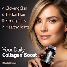 Marine Collagen Capsules 2600mg – Type 1 & 3 Hydrolysed – with Hyaluronic Acid & Vitamin C – High Strength Complex for Skin, Hair, Nails & Joints – 60 Capsules – Women & Men – UK Formulated