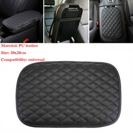 Unbranded 1x Car Armrest Pad Cover Auto Center Console Box Pu Leather Cushion Mat S