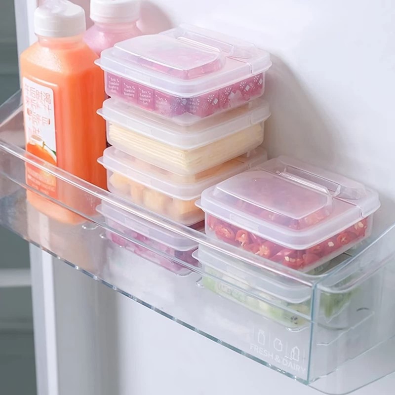 Typutomi 2 Pack Sliced Cheese Container for Fridge, Clear Plastic