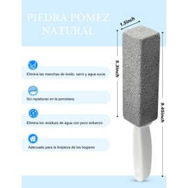 Triko Set de 2 Piedra Pómez, Accesorios Para Baño, Cepillo Para Baño Con Mango Para Limpiar el Inodoro, Piedra Pómez para Manchas de Agua Dura, Limpieza para Baño Accesorio para Baño
