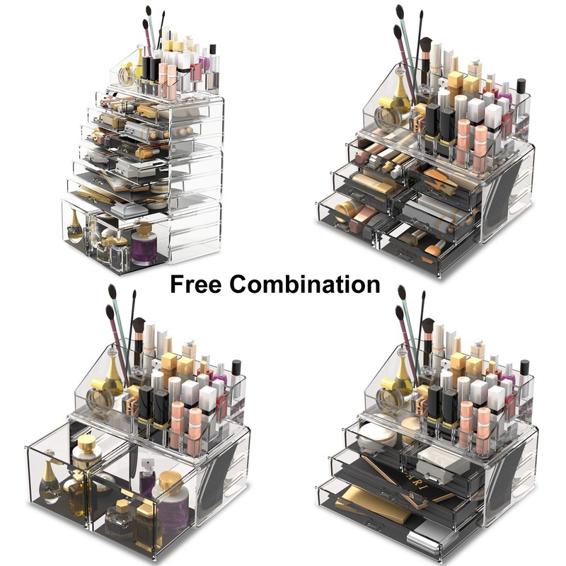 Readaeer Makeup Cosmetic Organizer Storage Drawers Display Boxes Case with