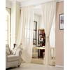 WOLTU® #630, Transparent Curtain With Eyelets, Linen Look, Eyelet Curtain,