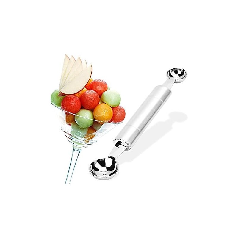 Double Ended Headed Fruit Icecream Ball Spoon Melon Baller Parisienne