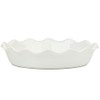 10 Strawberry Street Delano Ruffled Pie Dish, White
