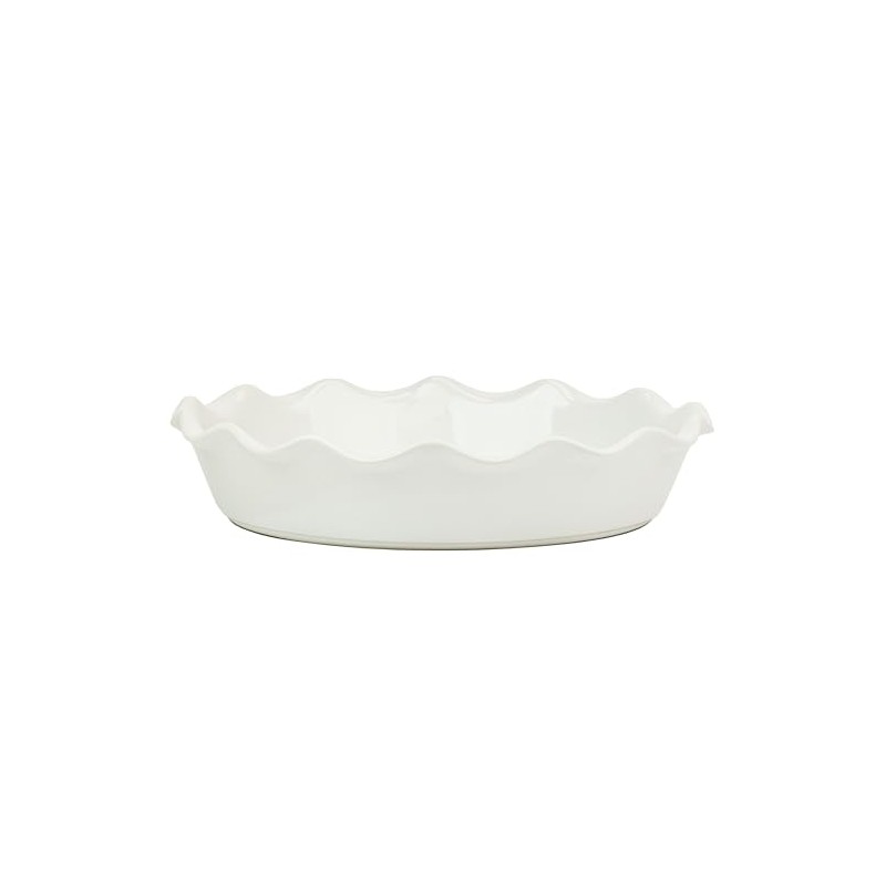 10 Strawberry Street Delano Ruffled Pie Dish, White