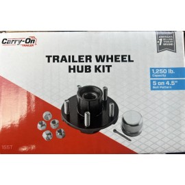 Carry-On Trailer 5-Bolt Hub Assembly with 1-1/16-In Bearings 1,250lb Weight 155T