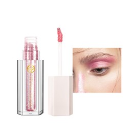 Liquid Glitter Eyeshadow Long Lasting Quick Drying Liquid Shimmer Eyeshadow Waterproof Shimmer Pink Liquid Eyeshadow Eyeliner, Pink Metallic Eyeshadow Sparkly Pink Eye Shadows Blendable Eyes Makeup
