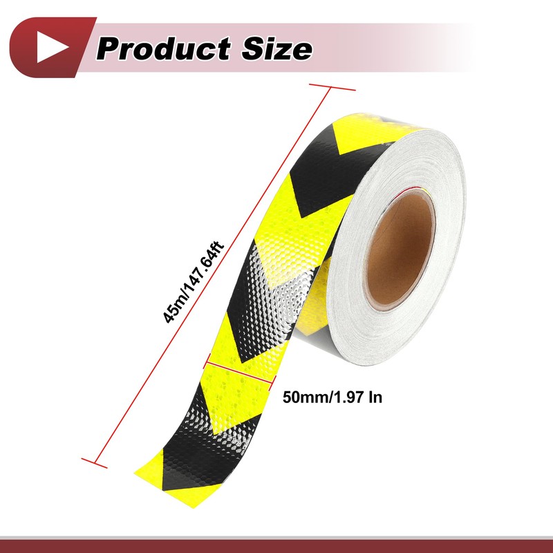 HEROFFIX 1 Pcs Safety Warning Reflective Tape Increased Visibility Reflective