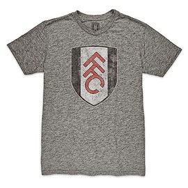 Fulham FC Crest Vintage Tri-Blend T-Shirt - Grey (as1, Alpha, l, Regular, Regular)
