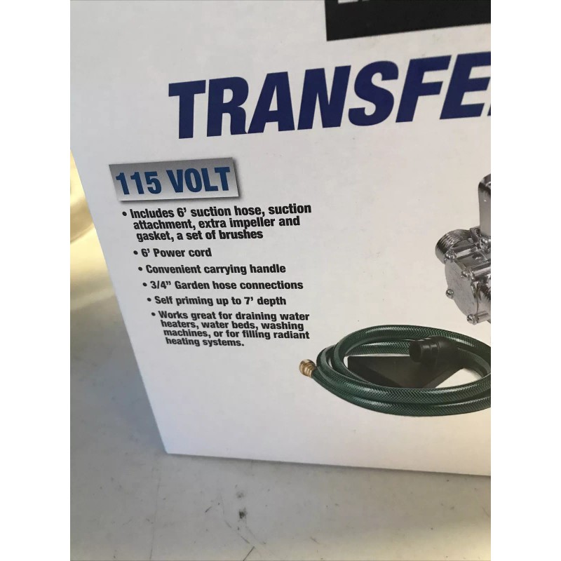 Drummond Non Submersible Transfer Water Pump 1/10 HP Extraup 330