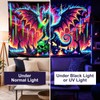 BlissYard Dragon Tapestry Blacklight Tapestry 78x59 Inch UV Wall Hanging