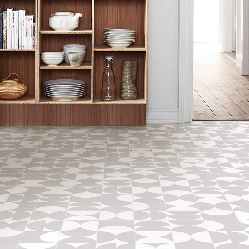 FloorPops Eclipse Peel & Stick Floor Tiles, whites & off-whites