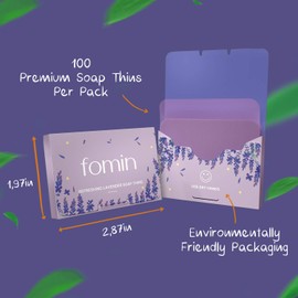 Fomin - Antibacterial Paper Soap Sheets for Hand Washing - (300 Sheets) Orange, Tea Tree, Lavender Portable Travel Soap Sheets, Dissolvable Camping Mini Soap, Portable Soap Sheets