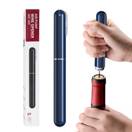 FBBULES 2-in-1 Air Pressure Wine Opener with Foil Cutter, Pump Corkscrew, Handheld Cork Remover Gifts for Redwine Lovers