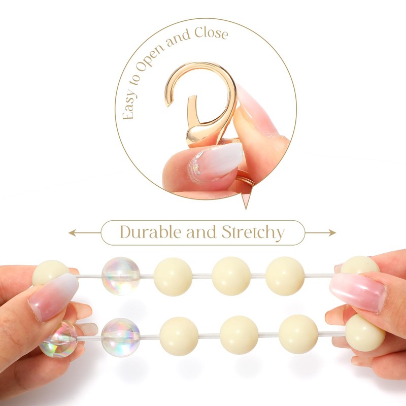 XquiziFit Keychain Bracelet Elastic Beaded Wristlet Bangle Car Keys Wallet