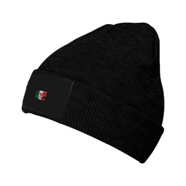 HDAODNM Mexico Flag Beanie Cap - Unisex Adults - Patriotic Acrylic Beanie - One Size - Water Resistant - Stretchable