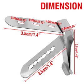 Thermometer Probe Pot Clip Holder Stainless Steel 3-Hole Ambient Temperature Readings for BBQ Smoker Oven Meat Grill Kitchen Clamp for Fryer Barbecue (3.5mm Hole Diameter)
