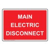 ComplianceSigns.com Main Electric Disconnect Sign, 10x7 inch Plastic for Electrical,
